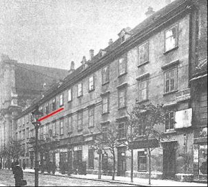 La Schwarzspanierhaus  avant sa disparition en 1904
