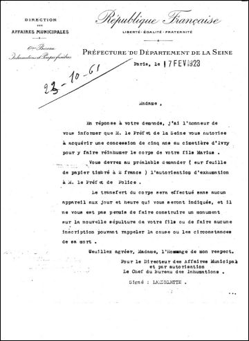 L‘anonymat obligatoire. Archives du cimetyière parisien d‘Ivry