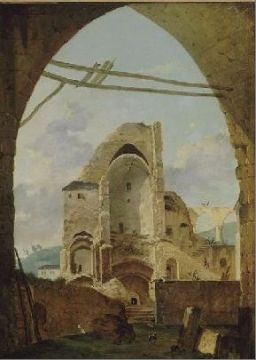 La démolition de l’abbaye (Louis Gabriel Moreau dit l’Aîné)