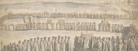 Procession de la châsse de sainte Geneviève (BnF)